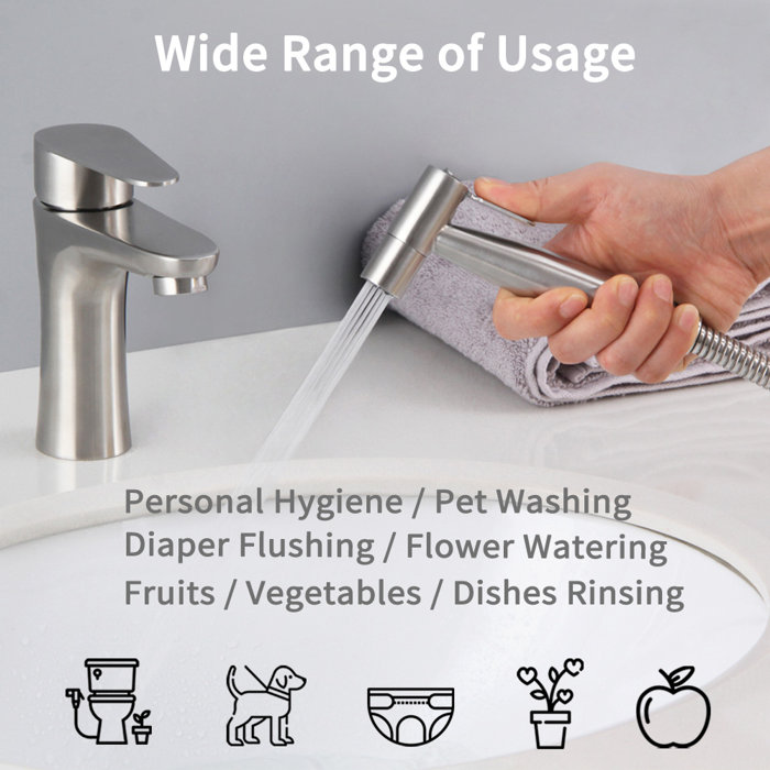 AngleSimple Elongated Hand Held Bidet & Reviews Wayfair